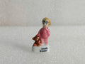 Vintage Disney Michael Peter Pan French Feve – Miniature Porcelain Figurine with Teddy Bear, King Cake Charm, Dollhouse Collectible