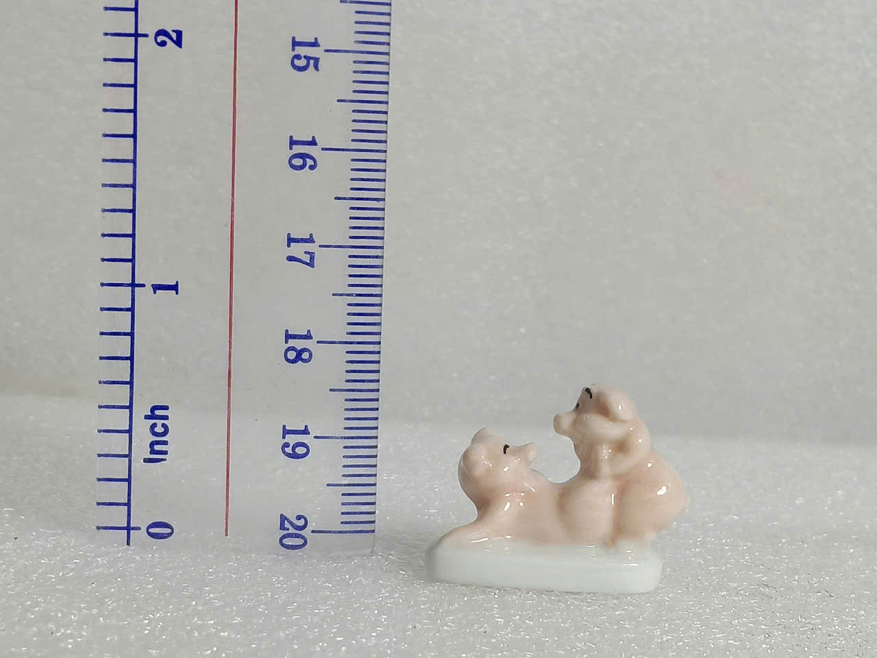Vintage Miniature Pink Ceramic Piggy Figurines - Collectible French King Cake Charms