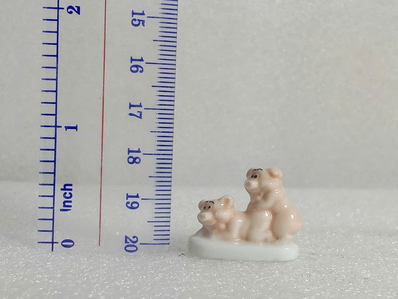 Vintage Miniature Pink Ceramic Piggy Figurines - Collectible French King Cake Charms
