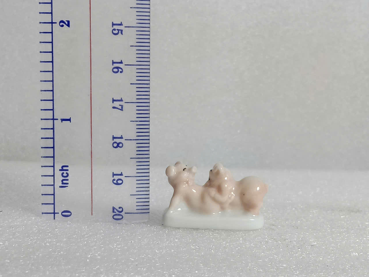 Vintage Miniature Pink Ceramic Piggy Figurines - Collectible French King Cake Charms