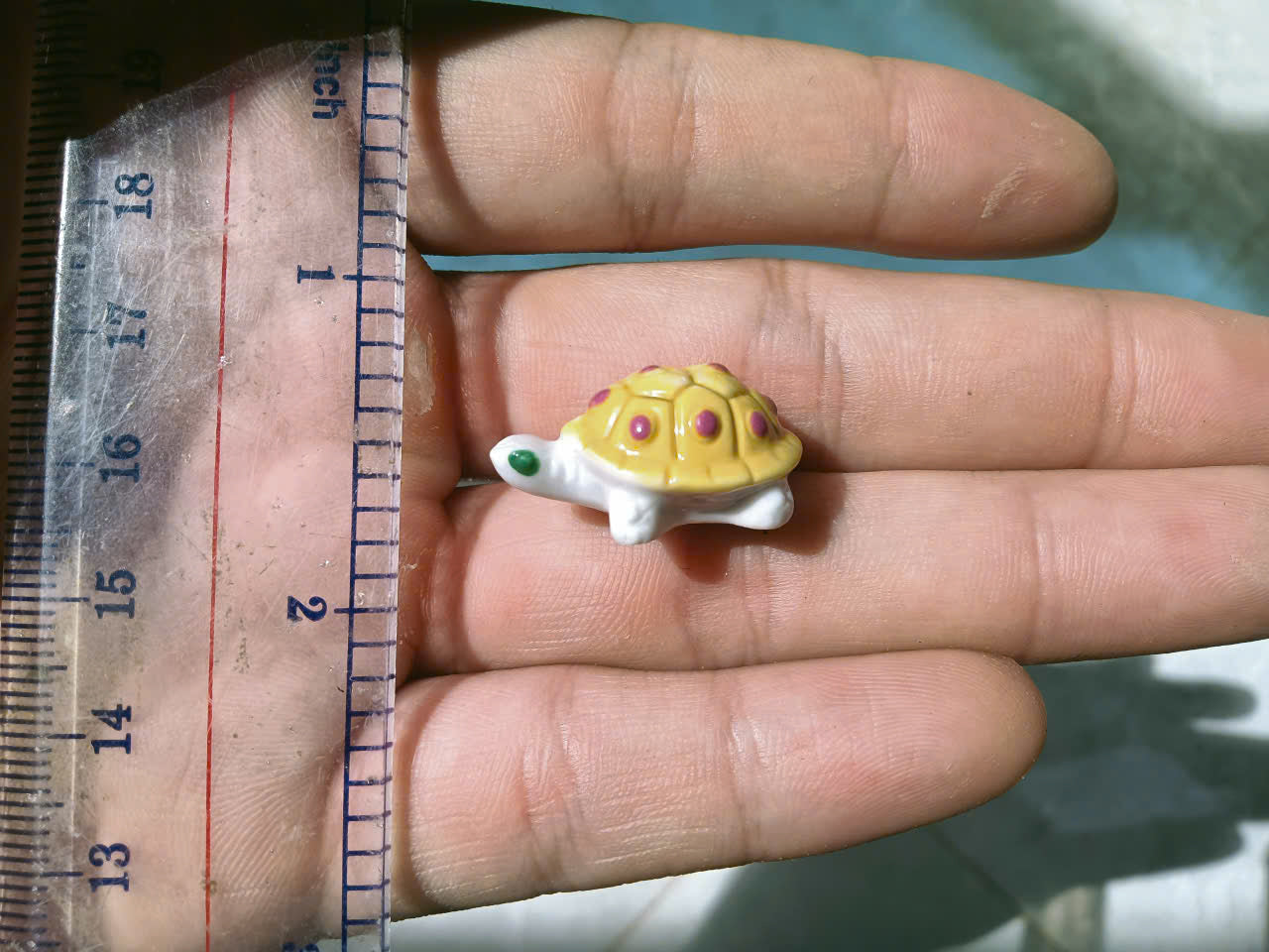 Miniature Ceramic Turtle Figurines - Handmade Porcelain Turtle Feves, Tiny Collectible Animal Lucky Charms