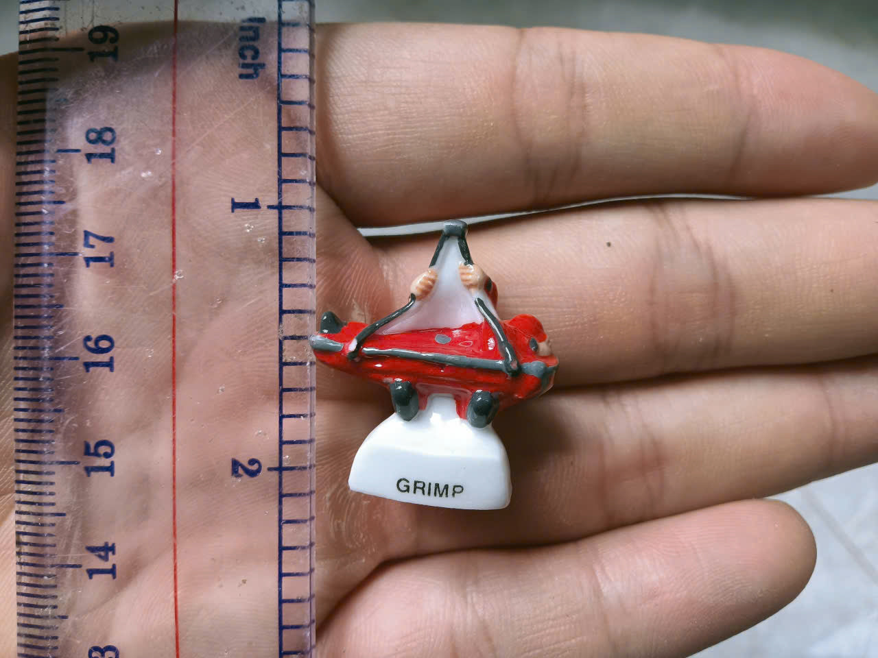 French Fève Miniature Porcelain Fireman Figurine – Individual Collectible Emergency Services King Cake Charm