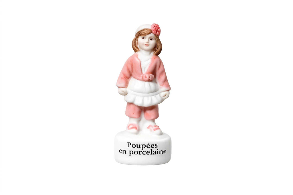 French Fève Miniature Porcelain Santa Claus Figurine – Individual Collectible Christmas King Cake Charm