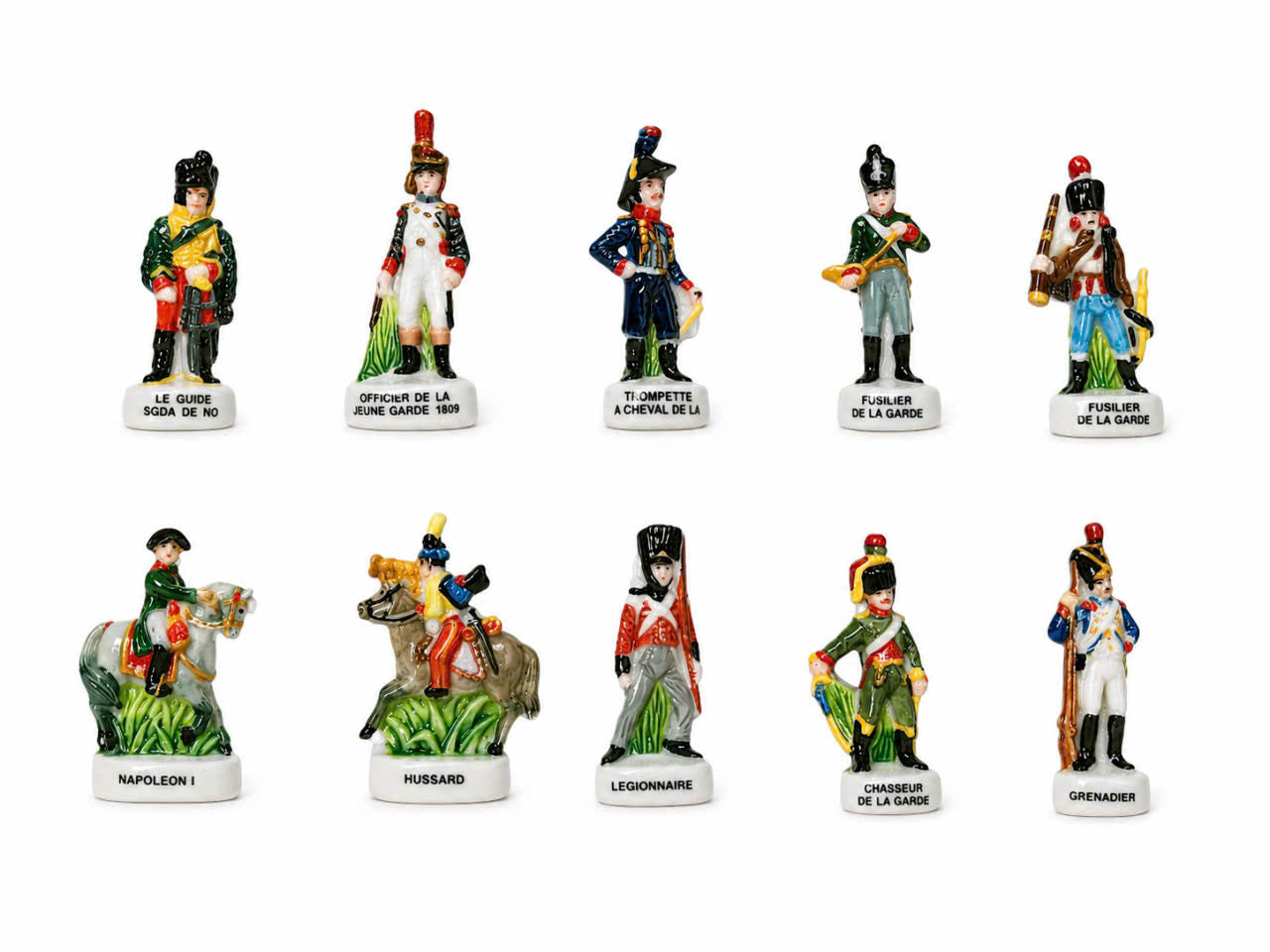 French Fève Miniature Porcelain Napoleon Figurine – Individual Collectible Historical Military King Cake Charm
