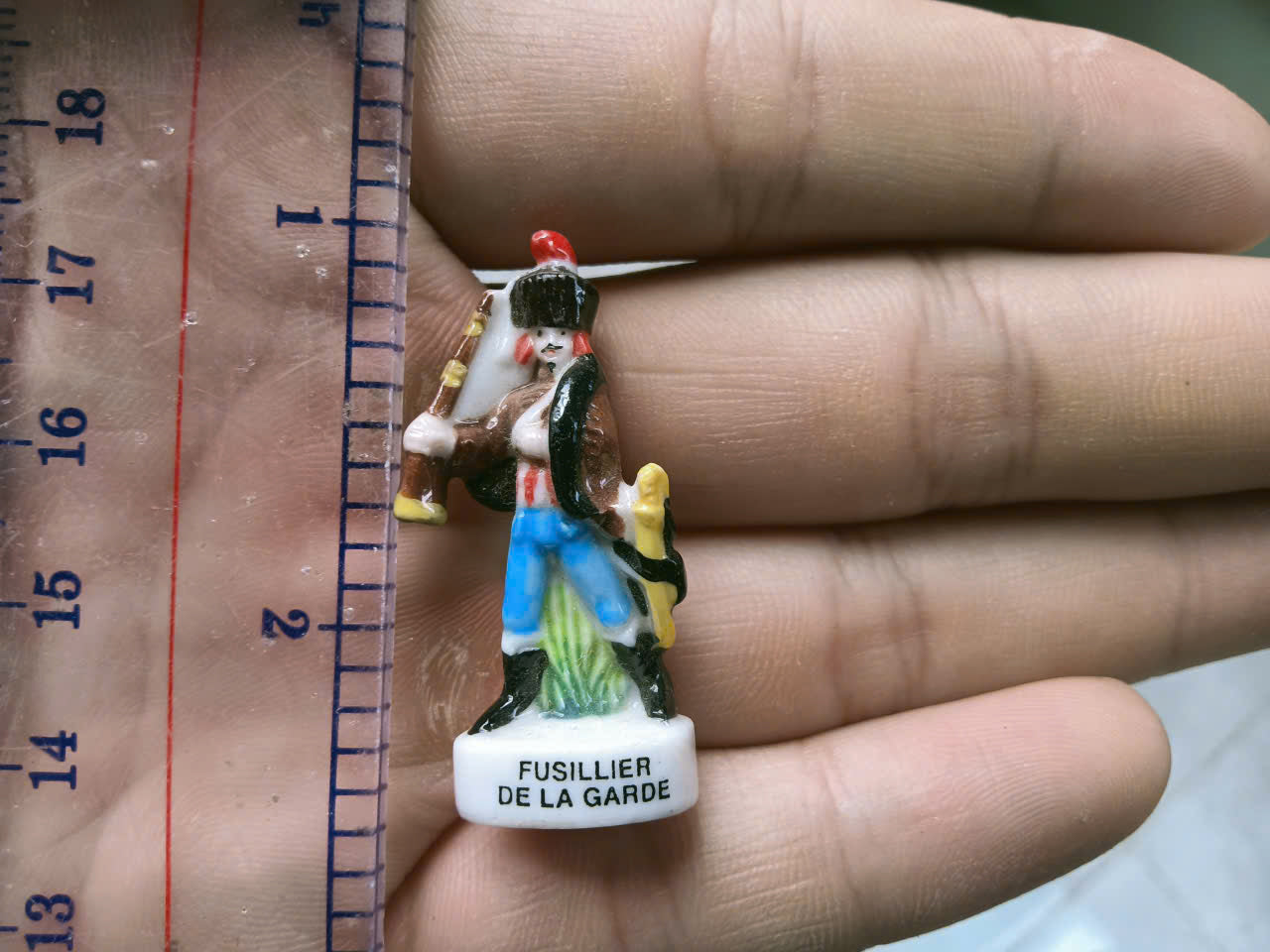 French Fève Miniature Porcelain Napoleon Figurine – Individual Collectible Historical Military King Cake Charm