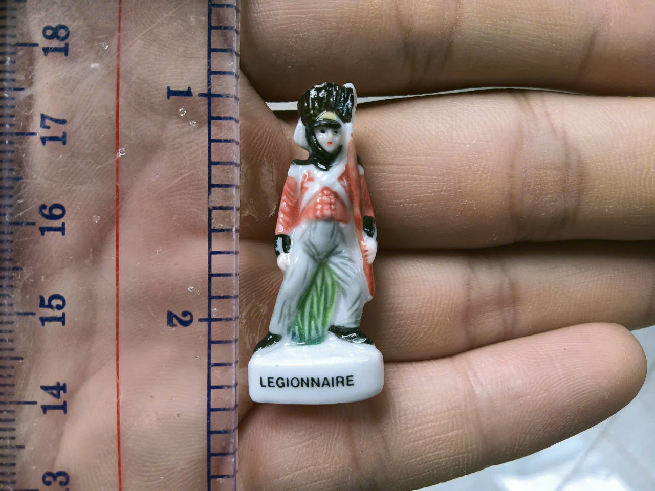 French Fève Miniature Porcelain Napoleon Figurine – Individual Collectible Historical Military King Cake Charm