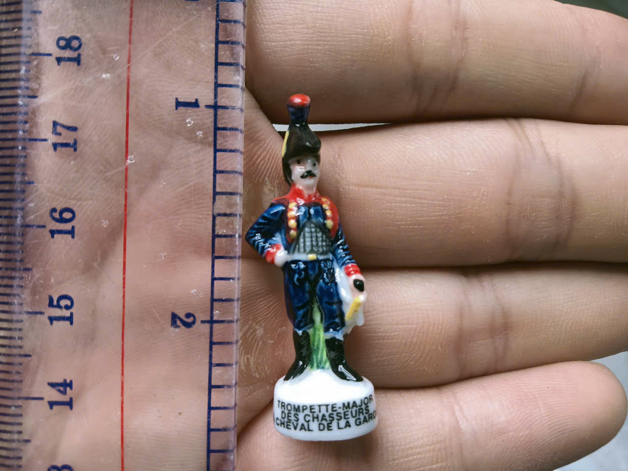 French Fève Miniature Porcelain Napoleon Figurine – Individual Collectible Historical Military King Cake Charm