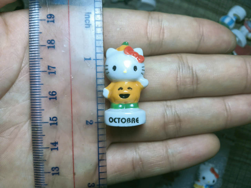 French Fève Miniature Porcelain Hello Kitty Figurine – Individual Collectible Sanrio Zodiac & Calendar King Cake Charm
