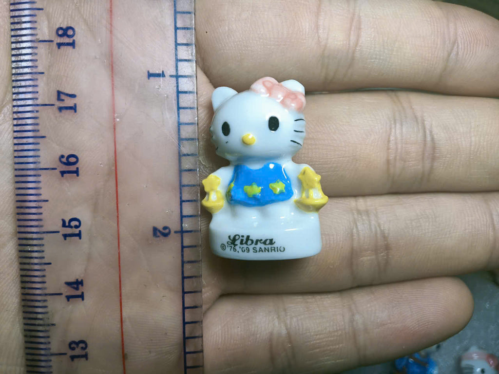 French Fève Miniature Porcelain Hello Kitty Figurine – Individual Collectible Sanrio Zodiac & Calendar King Cake Charm
