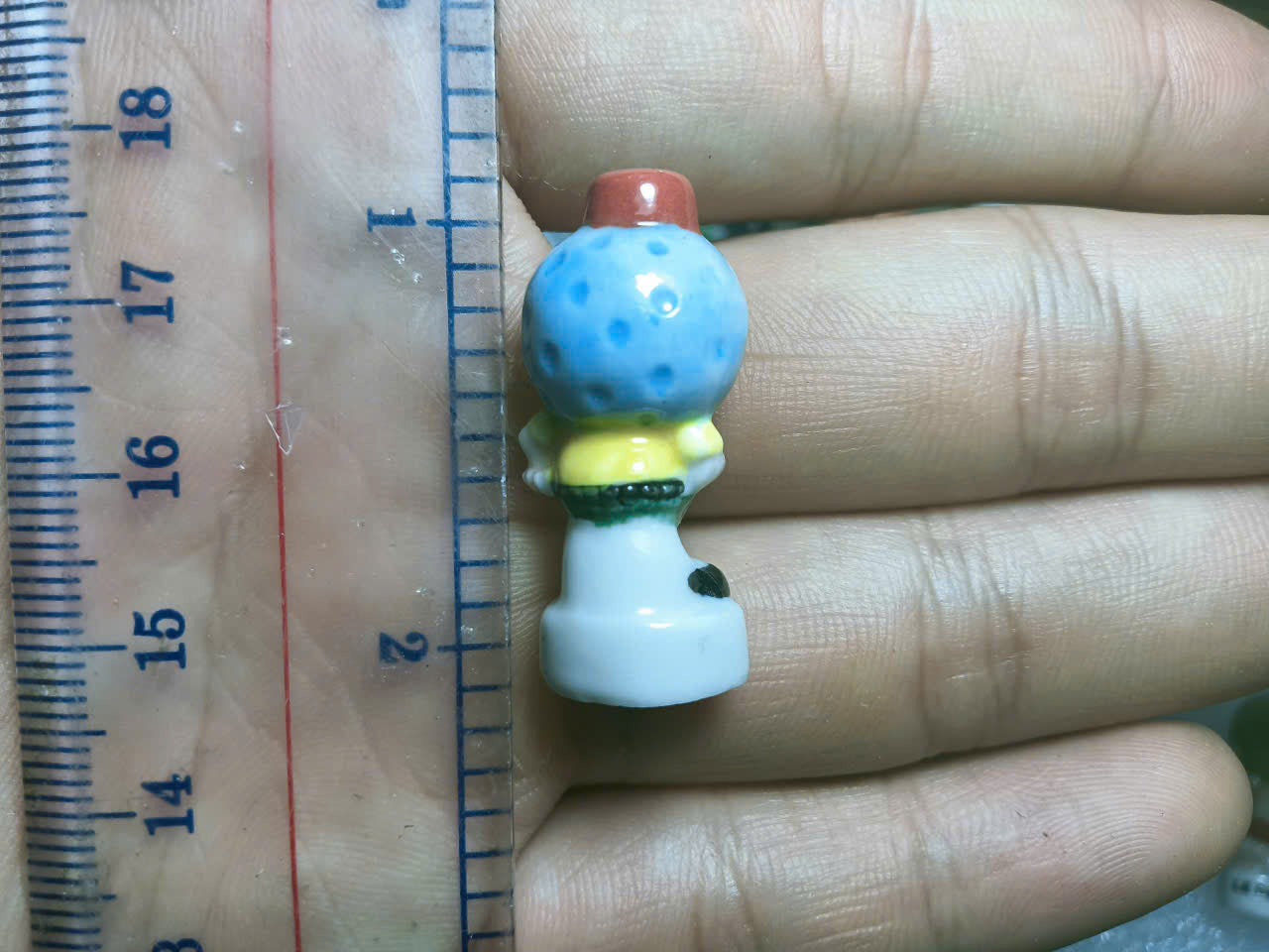 French Fève Miniature Porcelain Sports Ball Character – Individual Collectible Football & Baseball King Cake Charm