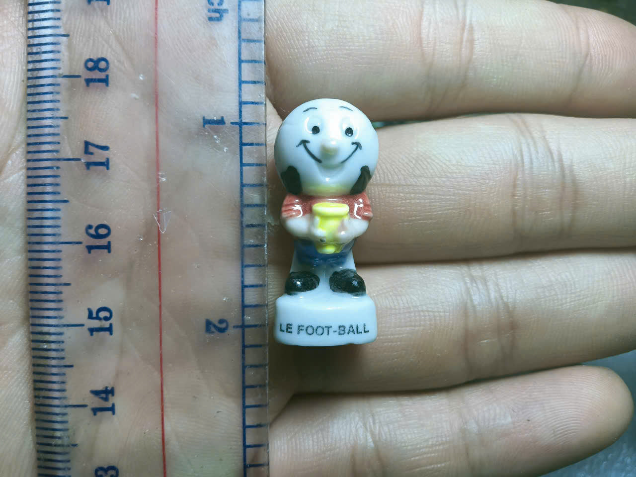French Fève Miniature Porcelain Sports Ball Character – Individual Collectible Football & Baseball King Cake Charm