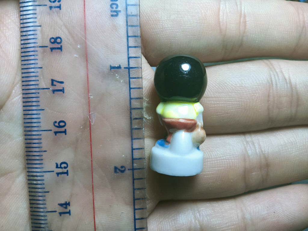 French Fève Miniature Porcelain Sports Ball Character – Individual Collectible Football & Baseball King Cake Charm