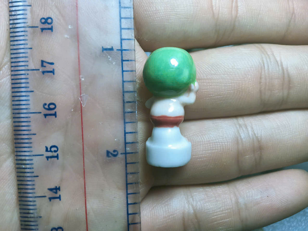 French Fève Miniature Porcelain Sports Ball Character – Individual Collectible Football & Baseball King Cake Charm