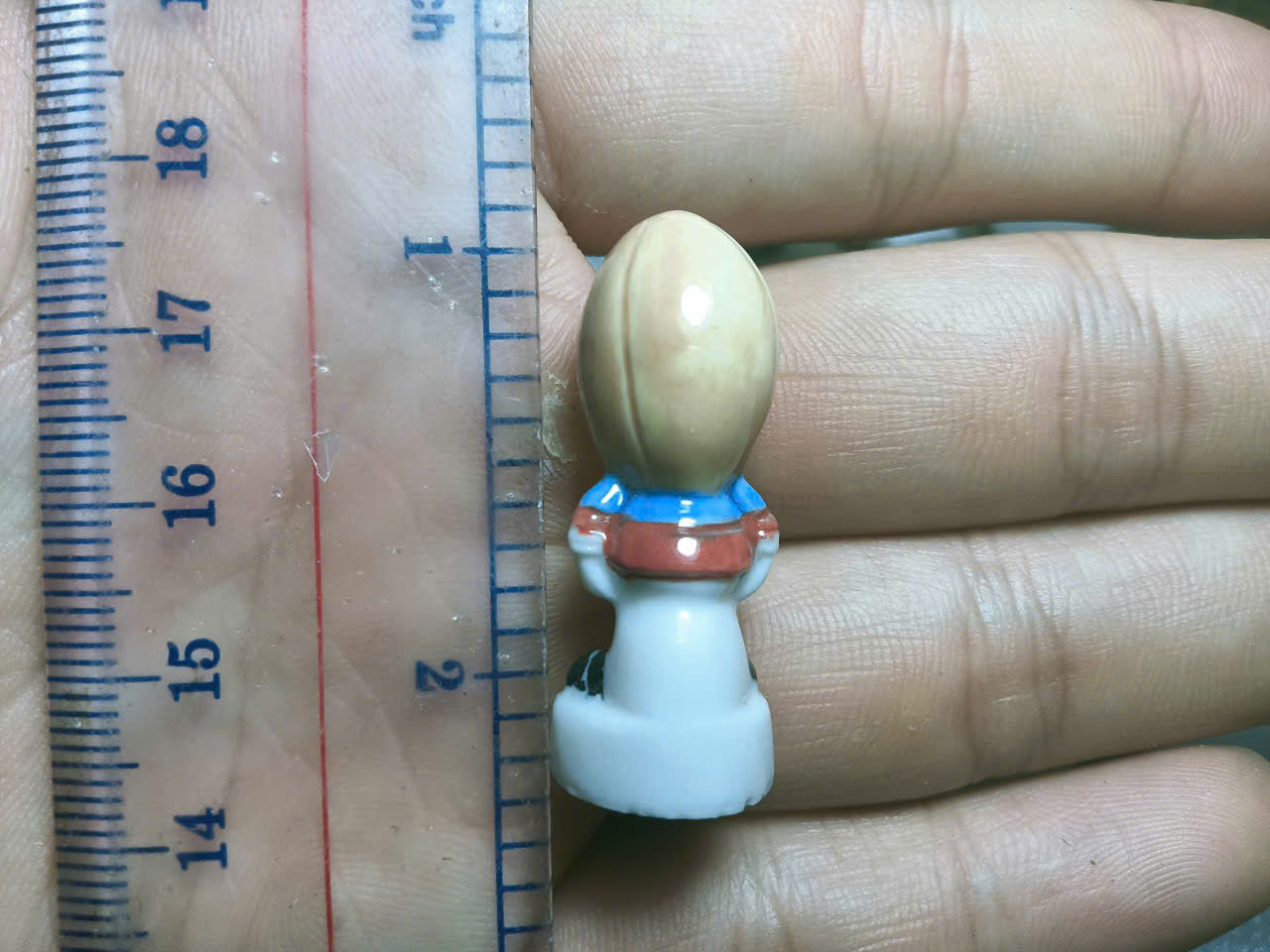 French Fève Miniature Porcelain Sports Ball Character – Individual Collectible Football & Baseball King Cake Charm