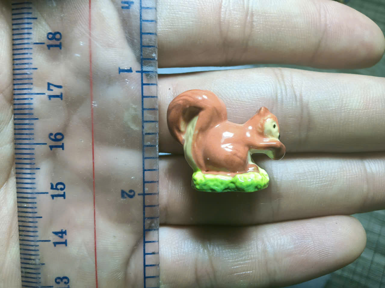 [Pick Your Own] Vintage French Fèves Porcelain Squirrels – Miniature Woodland Autumn Animals