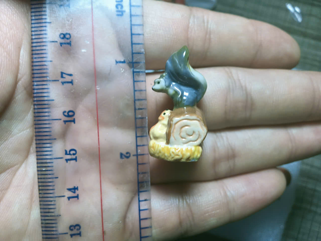 [Pick Your Own] Vintage French Fèves Porcelain Squirrels – Miniature Woodland Autumn Animals