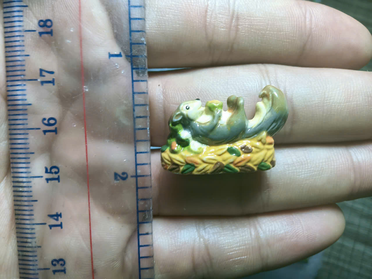 [Pick Your Own] Vintage French Fèves Porcelain Squirrels – Miniature Woodland Autumn Animals