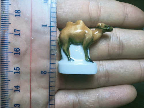 French Fève Miniature Porcelain Animal Figurine – Individual Collectible Elephant, Ocelot & Prehistoric King Cake Charm
