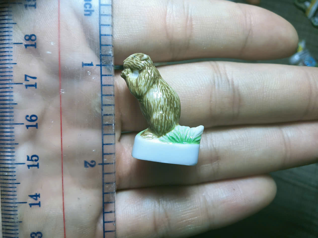 French Fève Miniature Porcelain Animal Figurine – Individual Collectible Badger, Crocodile & Prairie Dog King Cake Charm