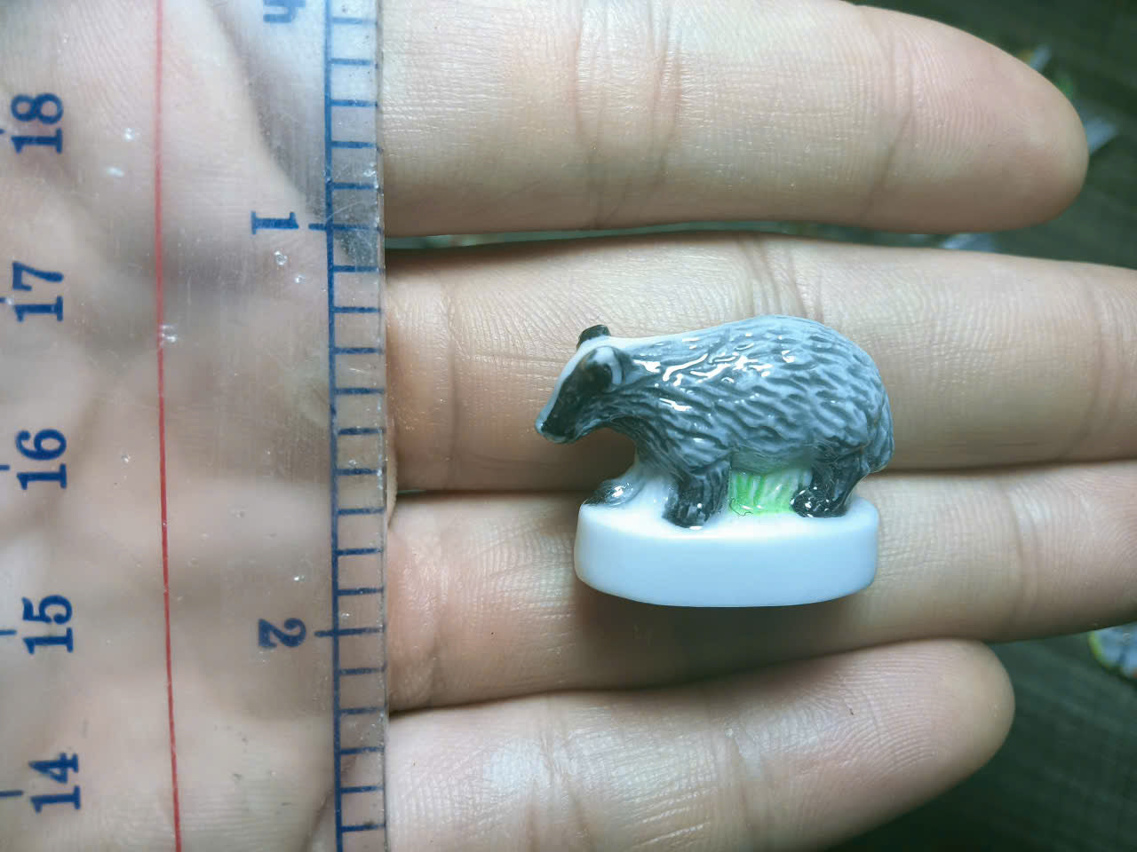 French Fève Miniature Porcelain Animal Figurine – Individual Collectible Badger, Crocodile & Prairie Dog King Cake Charm