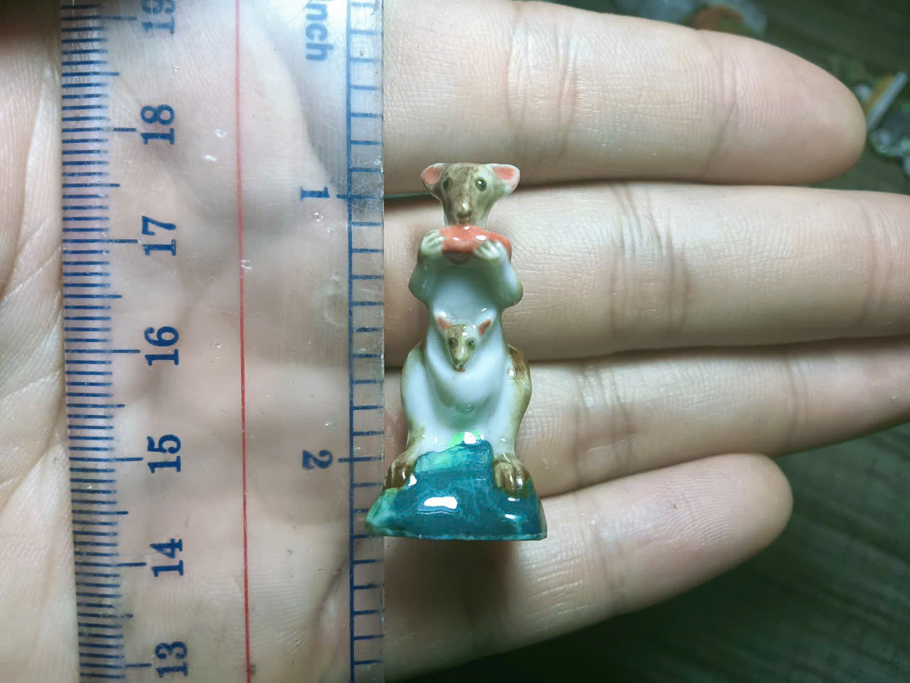 French Fève Miniature Porcelain Animal Figurine – Individual Collectible Badger, Crocodile & Prairie Dog King Cake Charm