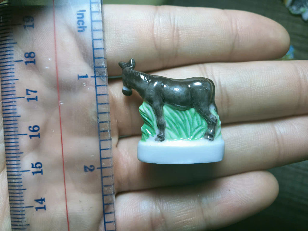 French Fève Miniature Porcelain Animal Figurine – Individual Collectible Badger, Crocodile & Prairie Dog King Cake Charm