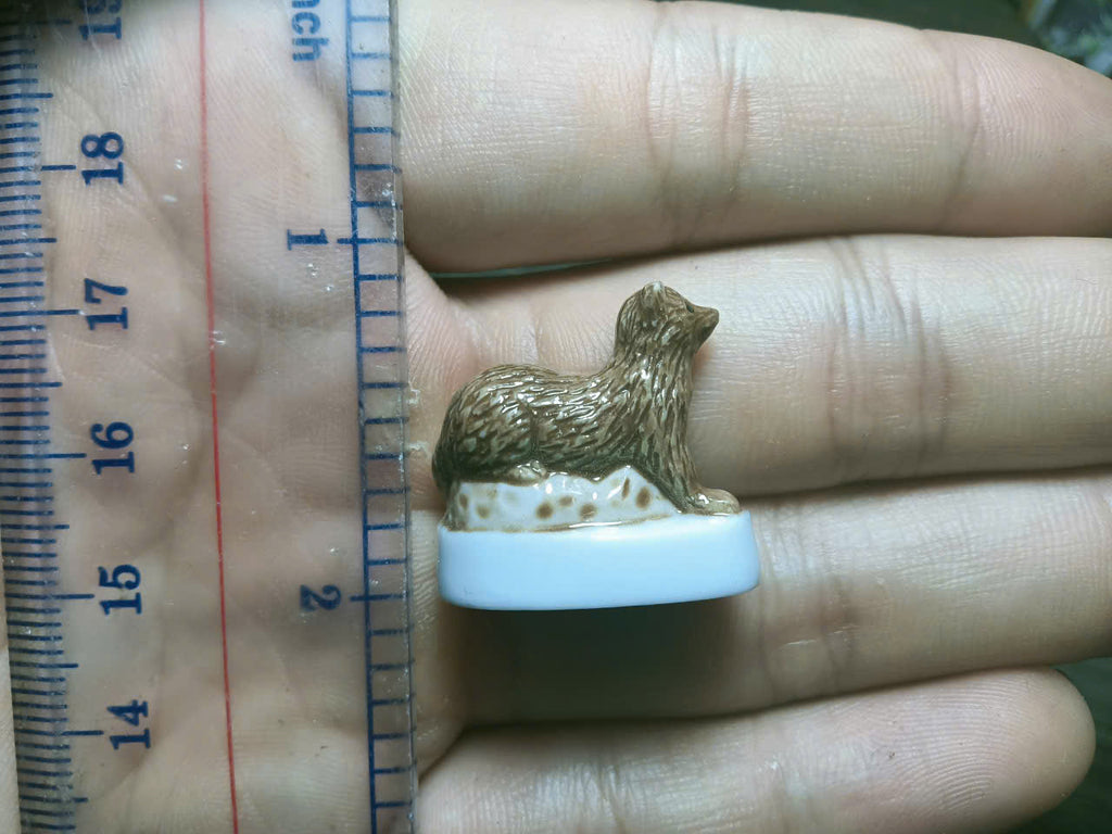 French Fève Miniature Porcelain Animal Figurine – Individual Collectible Badger, Crocodile & Prairie Dog King Cake Charm
