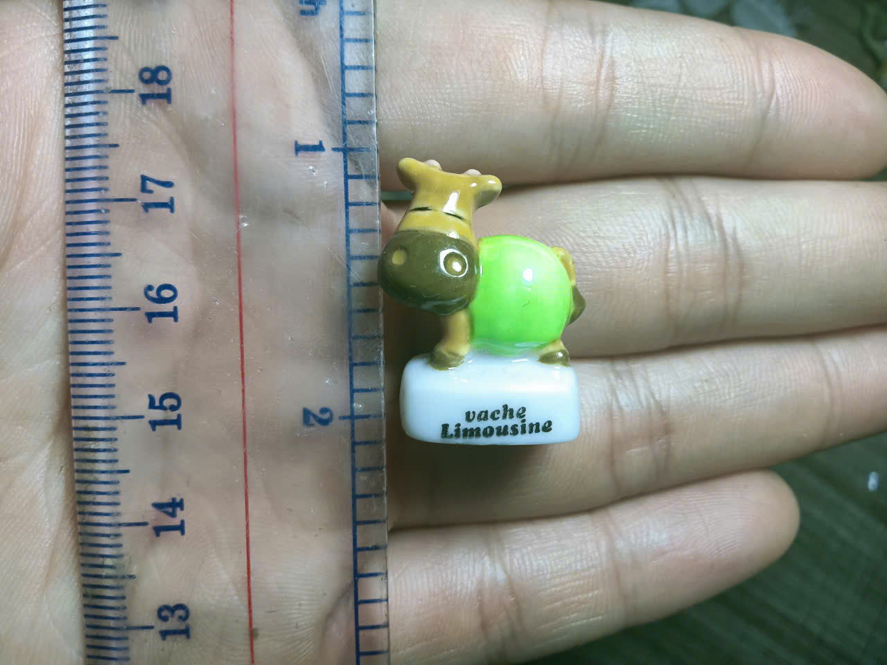 French Fève Miniature Porcelain Figurine – Individual Collectible L'Ocelot, Muskox Boeuf Musqué, Bison, Escargot Snail & Limousin Cow King Cake Charm